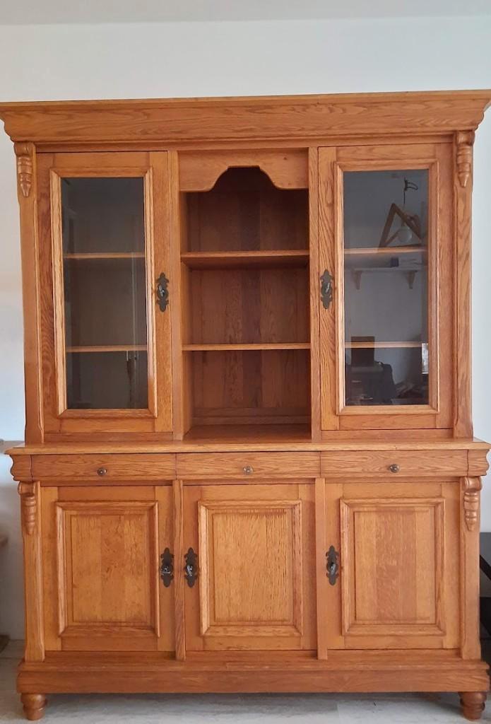 Eikenhouten buffetkast, Huis en Inrichting, Kasten | Buffetkasten, Gebruikt, 150 tot 200 cm, 150 tot 200 cm, 50 tot 75 cm, Met lade(s)