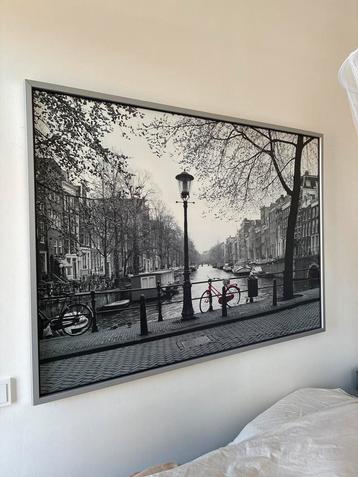 IKEA Schilderij Amsterdam Rode Fiets zilver houten frame beschikbaar voor biedingen