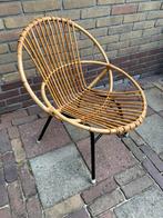 Vintage retro Rohé Noordwolde rotan stoel, Huis en Inrichting, Stoelen, Ophalen, Gebruikt, Bruin, Riet of Rotan