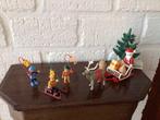 Kerstman op slee met rendier, kinderen op slee met lampion., Kinderen en Baby's, Speelgoed | Playmobil, Ophalen of Verzenden, Zo goed als nieuw