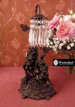 Kristallen tafellamp / schemerlamp met beeld antiek barok