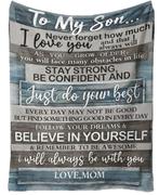 Fleece deken met tekst voor zoon, Ophalen of Verzenden, Nieuw