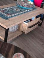 Houten salontafel met opbergruimte, Huis en Inrichting, Tafels | Salontafels, 100 tot 150 cm, Zo goed als nieuw, Modern, Rechthoekig