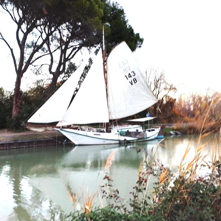 Boot "Hoogaars" 11mt kust- en binnenwateren, Canal du Midi, Watersport en Boten, Kajuitzeilboten en Zeiljachten, Gebruikt, Tourjacht of Cruiser