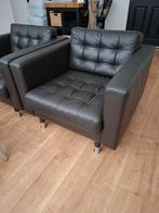 Loungestoel leer, Huis en Inrichting, Banken | Sofa's en Chaises Longues, Ophalen, Eenpersoons, Zo goed als nieuw, Minder dan 150 cm