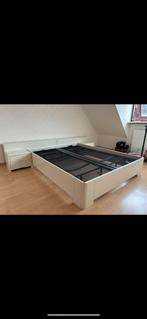 Bed met nachtkastjes 160x200, Ophalen, Wit, Tweepersoons, 200 cm