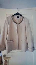 Elegant beige pak met maxi rok - maat 48-50, Ophalen of Verzenden, Zo goed als nieuw, Maat 46/48 (XL) of groter, Beige