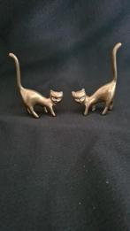 2 messing katten, Antiek en Kunst, Antiek | Goud en Zilver, Ophalen of Verzenden