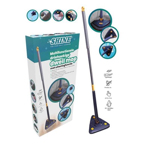 Shine – Multifunctionele mop- 360 draaibaar, verstelbaar, Huis en Inrichting, Schoonmaakartikelen, Mop of Dweil, Ophalen