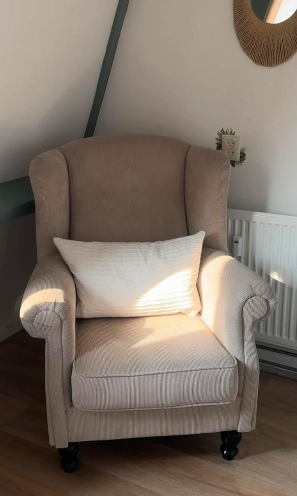 Comfortabele Fauteuil te Koop, Huis en Inrichting, Fauteuils, Gebruikt, Hout, 100 tot 125 cm, Ophalen
