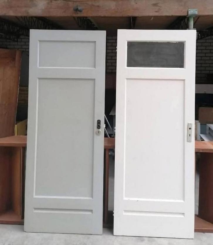 oude paneeldeuren 77x201 cm, paneel deur, wcdeur, binnendeur, Doe-het-zelf en Verbouw, Deuren en Horren, Gebruikt, Binnendeur