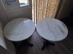 2 franse bistro tafels, Huis en Inrichting, Tafels | Eettafels, Ophalen, Zo goed als nieuw, Rond, 50 tot 100 cm