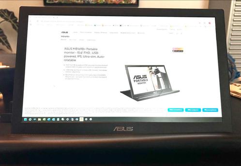 ASUS MB169B+ Portable monitor (2x), Computers en Software, Monitoren, Zo goed als nieuw, IPS, Ophalen of Verzenden