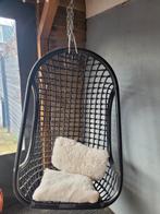 Hangstoel, egg chair,  zwart, Tuin en Terras, Gebruikt, Ophalen