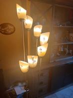 Oude lamp met jaren 50/60 glazen kapjes, Huis en Inrichting, Lampen | Vloerlampen, Ophalen of Verzenden, Gebruikt, Minder dan 100 cm