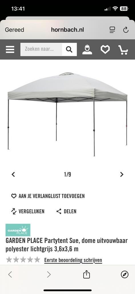 Partytent Garden Place SUE Dome 3,6x3,6m - ZGAN!, Tuin en Terras, Partytenten, Zo goed als nieuw, Partytent, 2 meter of meer, Minder dan 5 meter