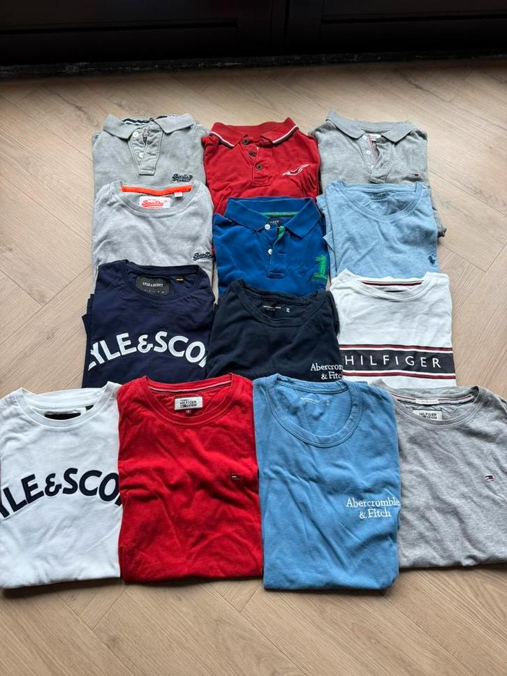 Partij heren merkkleding t-shirts en polo’s | maat XS & S, Kleding | Heren, Heren-kledingpakketten, Zo goed als nieuw, Maat 46 (S) of kleiner