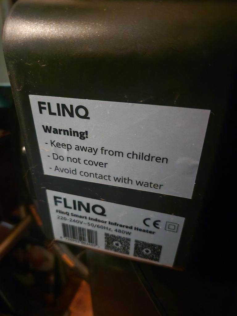 FLINQ Infrarood Heater - Zo goed als nieuw!, Huis en Inrichting, Kachels, Overige soorten, Elektrisch, Ophalen of Verzenden, Zo goed als nieuw