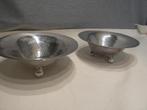 2 bonbon schaaltjes Wellner gehamerd zilver Art Deco, Overige materialen, Gebruikt, Ophalen of Verzenden, Schaal of Schalen