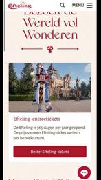 Ik heb 3 Efteling-tickets te koop, Tickets en Kaartjes, Ticket of Toegangskaart