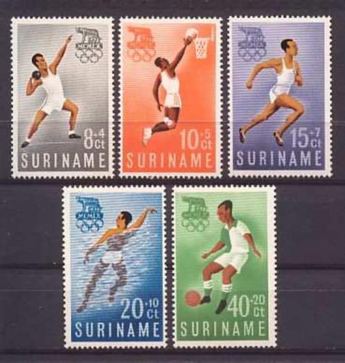 Suriname NVPH nr 349/53 ongebruikt Olympische Spelen 1960, Postzegels en Munten, Postzegels | Suriname, Postfris, Verzenden