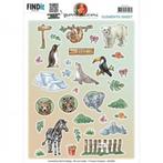 Yvonne Creations CD12032 Zoo elementen knipvel A4, Dieren, ., Nieuw, Ophalen of Verzenden