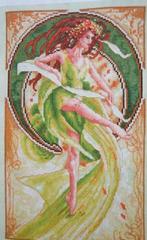 Borduurpatroon  Danseres   nr 6230, Hobby en Vrije tijd, Borduren en Borduurmachines, Verzenden, Nieuw, Handborduren, Patroon