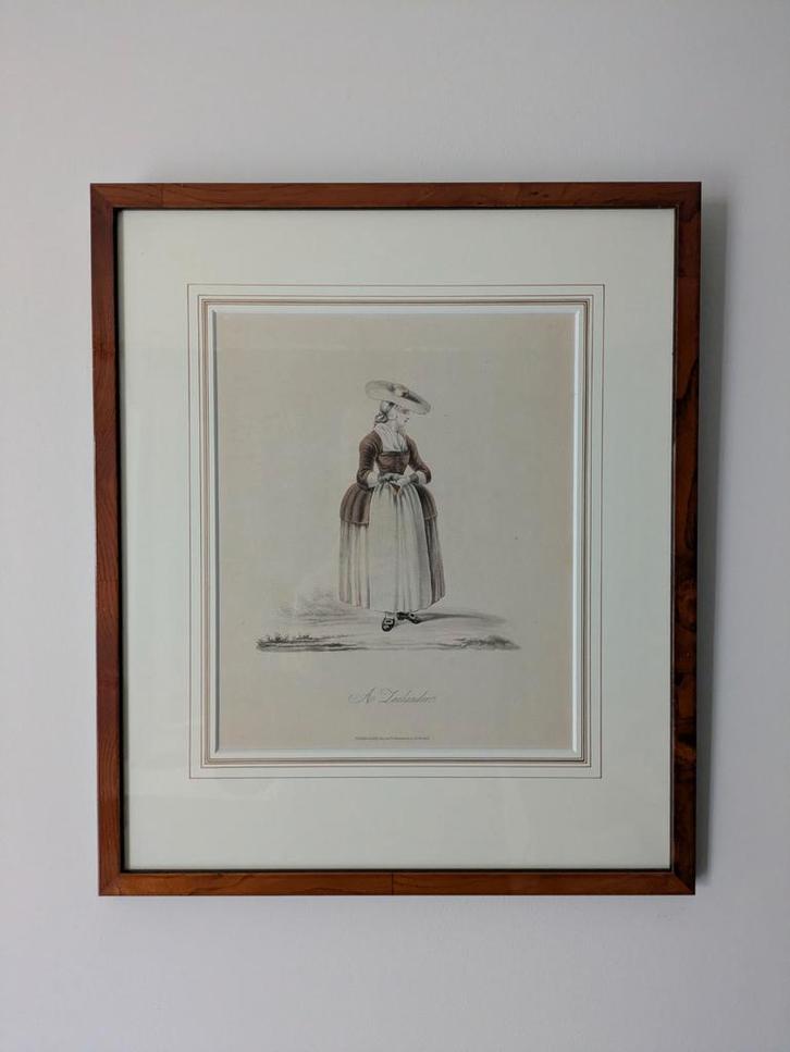 Set van 4 stuks, Nederlandse klederdracht (Ackermann 1817), Antiek en Kunst, Kunst | Litho's en Zeefdrukken, Ophalen