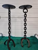 kandelaars smeedijzer groot vintage, Huis en Inrichting, Woonaccessoires | Kandelaars en Kaarsen, Ophalen of Verzenden, 'T Olde Gre-j