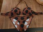 Bikini polkadot merk Livera zwart bruin, Bruin, Ophalen of Verzenden, Zo goed als nieuw, Bikini