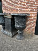 Stalen Bloempotten/Plantenbakken, Tuin en Terras, Bloembakken en Plantenbakken, Ophalen, Gebruikt, Minder dan 60 cm, Metaal