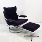 Leolux vintage recliner inc. voetenbankje Nederlands design, Huis en Inrichting, Fauteuils, Ophalen, Gebruikt, 75 tot 100 cm, Metaal