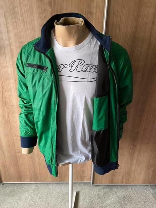 Devred lederlook tussenjas mt. L zomerjas, Kleding | Heren, Jassen | Zomer, Zo goed als nieuw, Maat 52/54 (L), Groen, Ophalen of Verzenden