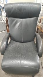 Relaxstoel elektronisch, leder,  Leolux, donkerblauw, Huis en Inrichting, Fauteuils, Ophalen, Gebruikt