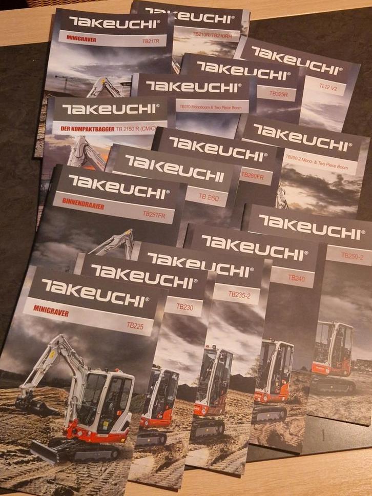 Takeuchi Brochures - Collectie, Boeken, Catalogussen en Folders, Zo goed als nieuw, Ophalen of Verzenden