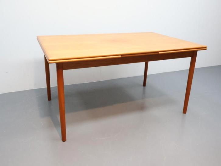 Grote eettafel Deens uitschuifbaar tot 2.54m, Huis en Inrichting, Tafels | Eettafels, Zo goed als nieuw, 50 tot 100 cm, 200 cm of meer