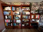Boekenkasten van massief hout, mahoniekleur, Huis en Inrichting, Ophalen, Gebruikt, 50 tot 100 cm, 150 tot 200 cm
