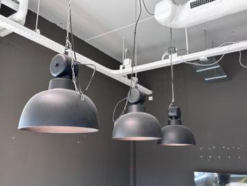 3x HK Living Industriële hanglamp zwart 40 cm  beschikbaar voor biedingen
