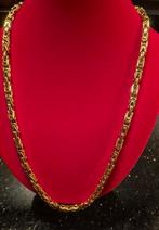 Gold plated  verguld goud massieve  konings ketting  70cm, Sieraden, Tassen en Uiterlijk, Kettingen, Ophalen of Verzenden, Nieuw