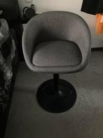 2 Grijze Barkrukken met Voetensteun, Huis en Inrichting, Stoelen, Ophalen, Twee, Nieuw, Metaal