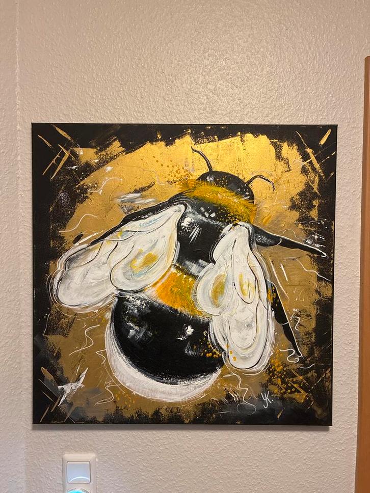 Schilderij: Abstracte Hommel, Antiek en Kunst, Kunst | Schilderijen | Klassiek, Ophalen of Verzenden