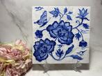 knutsel servetten Delfts blauw bloemen en vlinder nr 671, Hobby en Vrije tijd, Knutselen, Ophalen of Verzenden, Nieuw, Materiaal
