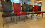 6 Mooie eetkamerstoelen van het designmerk Bert Plantagie, Vijf, Zes of meer stoelen, Leer, Zo goed als nieuw, Modern design