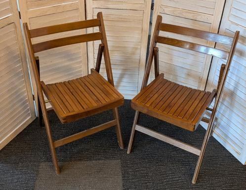 Vintage Klapstoelen aldo jacober stijl jaren 70 4 stuks, Antiek en Kunst, Antiek | Meubels | Stoelen en Banken, Ophalen