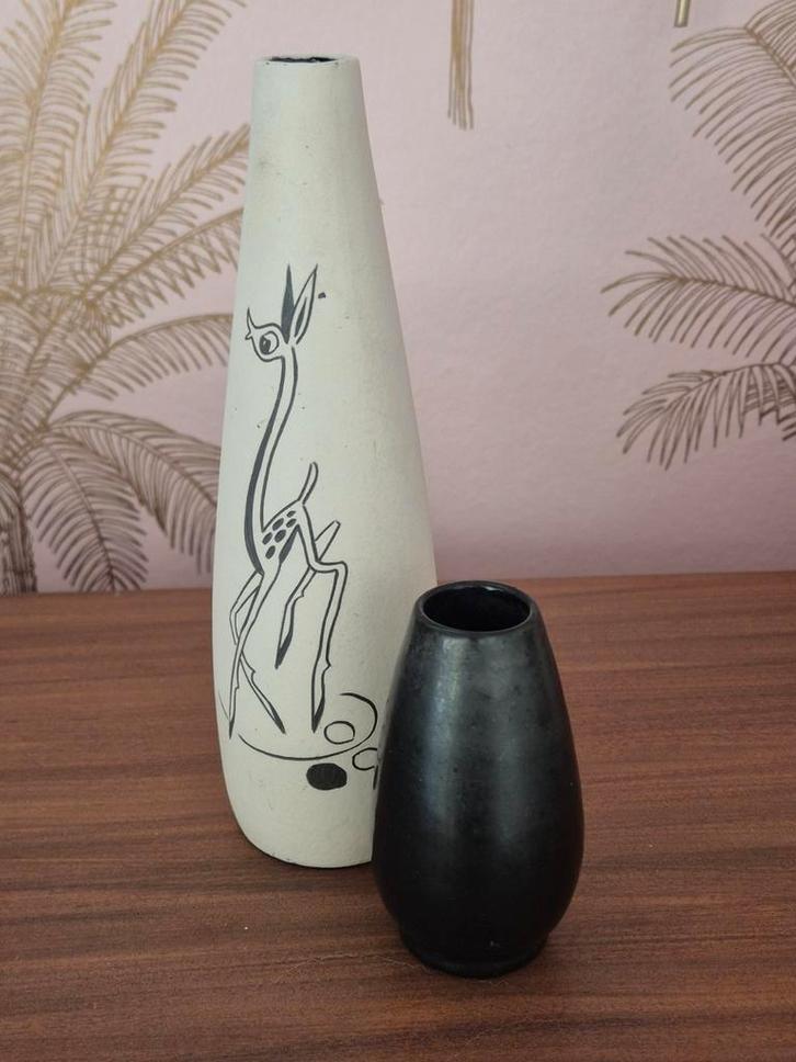 Twee vintage vaasjes l'Ancora en merkloos, Verzamelen, Retro, Huis en Inrichting, Ophalen of Verzenden