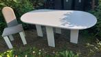 "Castelijn" tafel met 4 design stoelen, Ophalen, Gebruikt, Overige materialen, 150 tot 200 cm