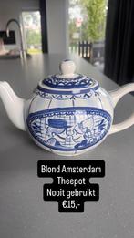 Blond Amsterdam theepot Delfts blauw, Ophalen, Aardewerk, Blond Amsterdam