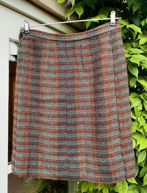Vintage gebreide rok in wolmix met voering, maat 38-40, Kleding | Dames, Rokken, Zo goed als nieuw, Maat 38/40 (M), Overige kleuren