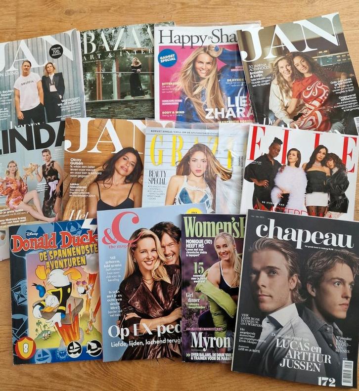 Nieuw! Jan, Bazaar, C, Linda, Grazia, Elle, Happy in shape., Boeken, Tijdschriften en Kranten, Zo goed als nieuw, Ophalen of Verzenden