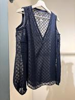 Karen Millen blouse dk blauw 42, Ophalen of Verzenden, Zo goed als nieuw, Maat 42/44 (L), Blauw
